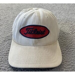Vintage Titleist Hat Adjustable New Era Logo Patch Made USA Cinch Strap Back Cap
